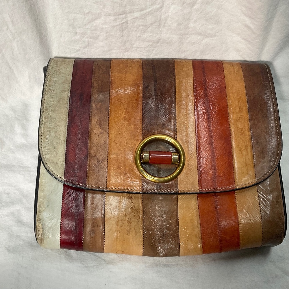 Tory Burch Eel skin Leather-lined Clutch